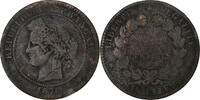 France 10 Centimes Cérès, Paris, Bronze, B, Gadoury:265a, KM:815.1 -