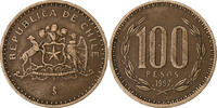Chili 100 Pesos Santiago, Bronze-Aluminium, KM:226.2 -