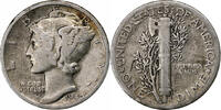 États-Unis Dime Mercury Dime, U.S. Mint, Argent, KM:140 -