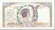 France 5000 Francs 1942-03-05, Fayette:46.34, KM:103a -