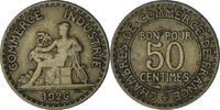 France 50 Centimes Chambre de commerce, Paris, Bronze-Aluminium -