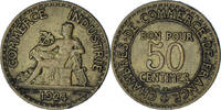 France 50 Centimes Chambre de commerce, Paris, Bronze-Aluminium -