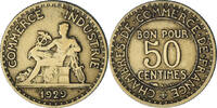 France 50 Centimes Chambre de commerce, Paris, Bronze-Aluminium -