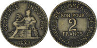France 2 Francs Chambre de commerce, Paris, Bronze-Aluminium -