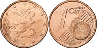 Finlande Euro Cent Vantaa, Cuivre plaqué acier, KM:98 -