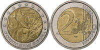 Italie 2 Euro Rome, Constitution Europeen, Bimétallique, KM:217 -