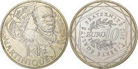 France 10 Euro Martinique, Paris, Argent, KM:1879 -