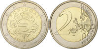 Portugal 2 Euro 10 ans de l'Euro, Bi-Metallic, KM:812 -