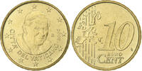 Cité du Vatican 10 Euro Cent Benedict XVI, Rome, Laiton, KM:378 -
