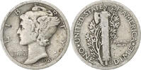 États-Unis Dime Mercury Dime, U.S. Mint, Argent, KM:140 -