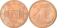 Malte 2 Euro Cent Paris, Cuivre plaqué acier, KM:126 -