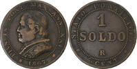 États italiens Soldo Monnaie, Pius IX, Roma, Cuivre -