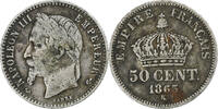 France 50 Centimes Napoléon III, Napoléon III, Bordeaux, Argent -