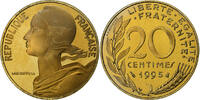 France 20 Centimes Marianne, Paris, Proof / BE, Bronze-Aluminium -