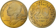 France 20 Centimes Marianne, Paris, BE, Bronze-Aluminium -