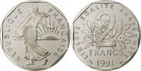 France 2 Francs Semeuse, Paris, BE, Nickel, Gadoury:547b, KM:942.2 -
