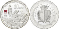 Malte 10 Euro WW1 100th anniversary, Argent -