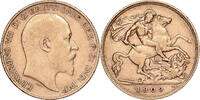 Grande-Bretagne 1/2 Sovereign Edward VII, Or, KM:804 -