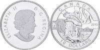 Canada 10 Dollars Élisabeth II, The Inukshuk, 1/2 Once, Argent -
