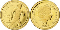 Îles Cook 5 Dollars Elizabeth II, Orpheus, BE, Or -