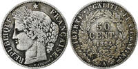 France 50 Centimes Cérès, Paris, Argent, Gadoury:419a -