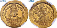Solidus Theodosius II, Constantinople, Or, NGC, RIC:257 -