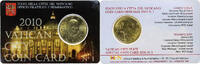 Vatican 50 Euro Cent Pape Benoit XVI, Coin card.FDC, Rome, Or nordique -