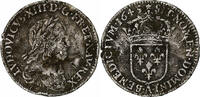 France 1/12 Ecu, 2ème poinçon de Warin Louis XIII, Paris, Argent -