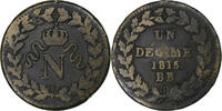 France 1 Décime Napoléon I, Strasbourg, Bronze, Gadoury:195e -