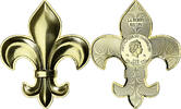 Cameroun 500 Francs CFA Fleur De Lys, Copper-Nickel Gilt -