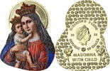 Ghana 2 Cedis Madonna with Child, Copper-Nickel Gilt -