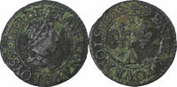 France Denier Tournois Louis XIII, Paris, Cuivre, CGKL:402 -