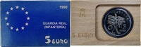 Espagne 5 Euro Guardia Real, Madrid, Argent -