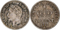 France 20 Centimes Napoléon III, Paris, Argent -