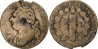 France 12 Deniers Louis XVI, Dijon, Bronze, Gadoury:15 -