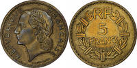 France 5 Francs Lavrillier, Paris, Cupro-Aluminium, Gadoury:761 -