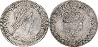 France 1/12 Ecu, 2ème poinçon de Warin Louis XIII, Paris, Argent -