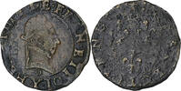 France Double Tournois Henri III, Bourges, Cuivre -