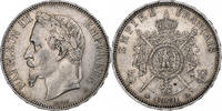 France 5 Francs Napoléon III, Paris, Argent, Gadoury:739 -