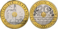 France 20 Francs Jeux Méditerranéens, MDP, ESSAI, Tri-Metallic -