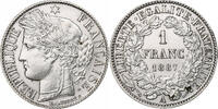 France 1 Franc Cérès, Paris, Argent, Gadoury:465a, KM:822.1 -