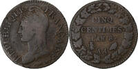 France 5 Centimes Dupré, Metz, Bronze, Gadoury:126a -