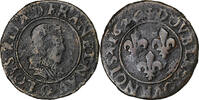 France Double Tournois Louis XIII, Riom, Cuivre, CGKL:426 -