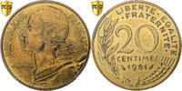 France 20 Centimes Marianne, Paris, Bronze-Aluminium, PCGS -