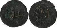 Follis Heraclius, avec Heraclius Constantin, Constantinople, Bronze -