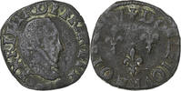 France Double Tournois Henri III, Date incertaine, Cuivre -