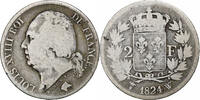 France 2 Francs Louis XVIII, Lille, Argent, Gadoury:513 -