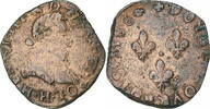 France Double Tournois Henri III, La Rochelle, Cuivre, Gadoury:455 -