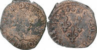France Double Tournois Henri III, La Rochelle, Cuivre, Gadoury:455 -