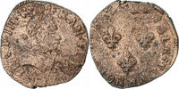 France Double Tournois Henri III, Cuivre, Gadoury:455 -
